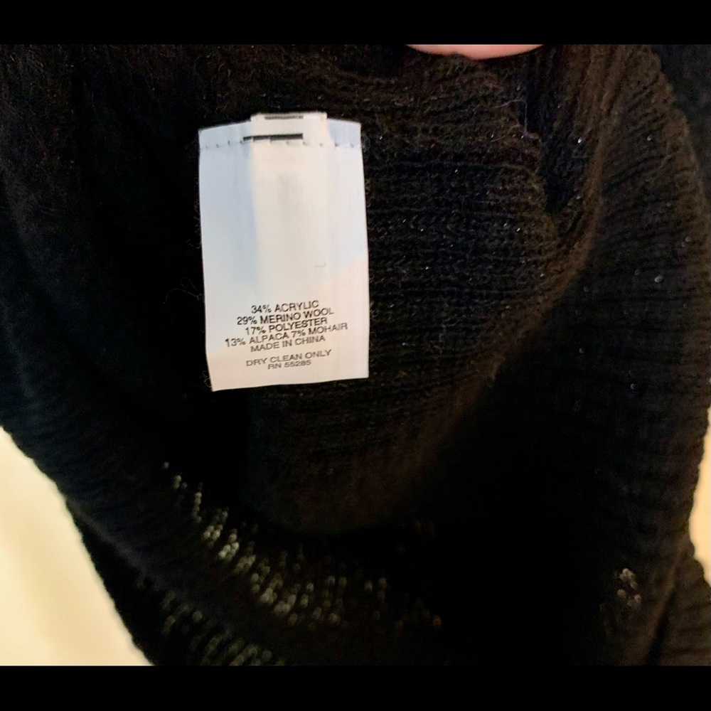 Black lightweight sweater with sparkle. Express. M - Picture 7 of 10